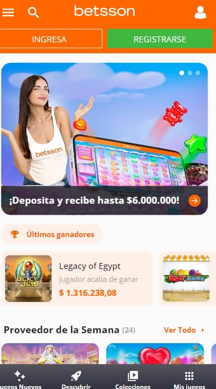 Aplicación móvil de Betsson Casino online